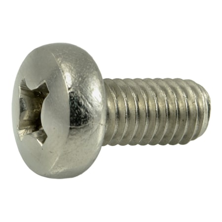 Midwest Fastener M6-1.00 x 12 mm Phillips Pan Machine Screw, Plain A2 Stainless Steel, 100 PK 55067